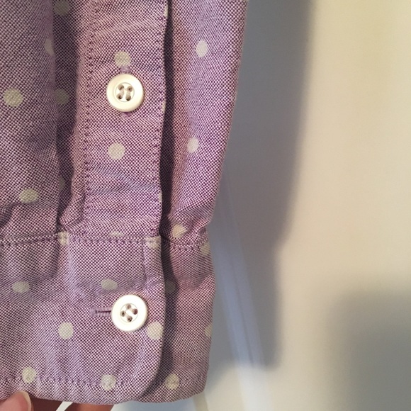 MADEWELL Purple White Polka Dot Button Down Shirt - Picture 5 of 5